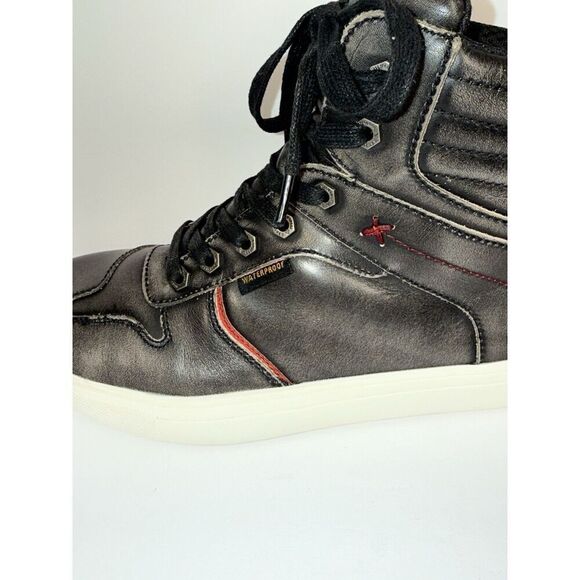 Milwaukee Leather Street Riding Moto Shoe Men 7 Leather Hi Top Sneaker Women 8.5 - Picture 12 of 16